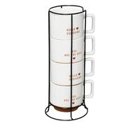 Paris Prix Secret de Gourmet - Lot de 4 Mugs sur Rack Hello 30 lanc