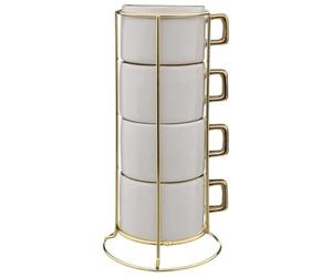Paris Prix Secret de Gourmet - Lot de 4 Tasses sur Rack Arya 17 lanc