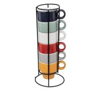 Paris Prix Secret de Gourmet - Lot de 6 Tasses sur Rack Colorama 5cl Multicolore