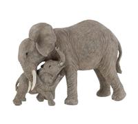 Paris Prix Statue Déco Eléphant Câlin 28cm Gris