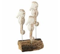 Paris Prix Statuette 3 Hippocampes - 27 cm Blanc