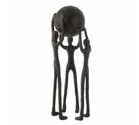 Paris Prix Statuette 3 Personnages Balle Noir