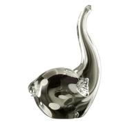 Paris Prix Statuette Éléphant en Verre Gavin 24cm Noir