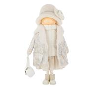 Paris prix Statuette fille tissu - Blanc