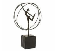 Gymnaste dans Cercle Marron
