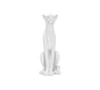 Paris prix Statuette léopard résine - Blanc