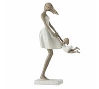 Paris Prix Statuette Mère et Fille - Résine Blanc