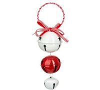 Paris Prix - Sujet De Noël 3 Grelots la Piste 18cm Rouge & Blanc G
