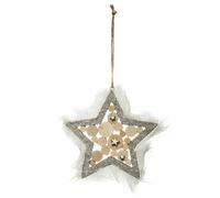 Paris Prix Sujet de Noël Étoile Hors Piste 12cm Argent