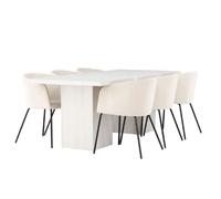 Paris prix table à manger + 6 chaises - naturel et beige