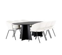 Paris prix table à manger 6 chaises - noir et blanc