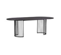 Paris prix Table à manger ovale - Noir
