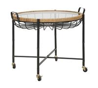 PETITE TABLE CEBU AVEC VERRE ET ROUES