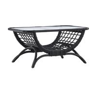 Paris prix Table basse de jardin en rotin - Noir