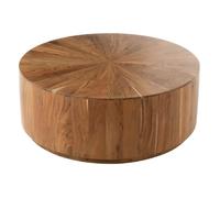 Paris Prix – Table basse ronde en bois d'acacia naturel 90 x 90 x 35 cm