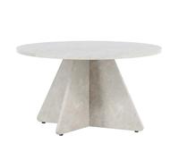 Paris prix table basse ronde effet marbre - Beige