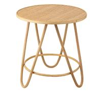 Paris prix Table basse ronde rotin - Naturel
