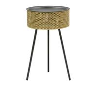 Paris prix Table d'appoint avec rangement - Noir et or