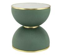 Paris prix Table d'appoint design ronde - Vert & or