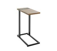 CarryHome Table d'appoint Miranda – chêne foncé et noir