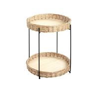 Paris prix Table d'appoint osier - Naturel & noir