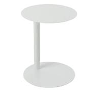 Paris prix Table d'appoint ronde métal - Blanc