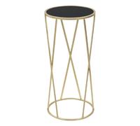 Table d'Appoint Design "Milla" 75cm Noir & Or Or