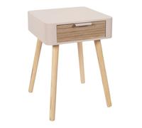Paris Prix Table de Chevet 1 Tiroir Bois 48cm Rose