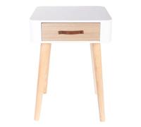 Paris Prix Table de Chevet 1 Tiroir Pueda 48cm Blanc