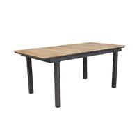 Paris prix Table de jardin extensible - Naturel et noir
