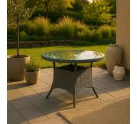 Paris prix Table de jardin ronde - Gris