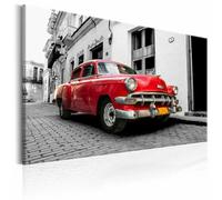 Paris Prix Tableau Cuban Classic Car Red 80 x 120 cm