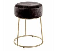 Paris prix Tabouret design en velours - Gris