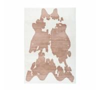 Paris Prix Tapis Imitation Fourrure Rabbit - Taupe Blanc