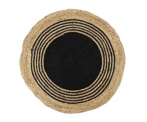 Paris Prix Tapis Rond Déco en Jute Limo 90cm Noir