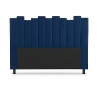 Paris Prix Tête de Lit en Velours Design Kenty 160cm Bleu