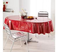 Paris Prix Toile Cirée de Protection Ovale Cristal 140x240cm Transparent