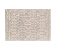 Douceur d'Intérieur, Tapis Rectangle (120 x 170 cm) Valam Naturel, Tissé Plat Relief