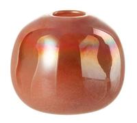 Vase Design Boule Verre 13cm Rouge