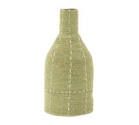 Vase Bouteille Design Pointillés Jonc de Mer 50cm Vert