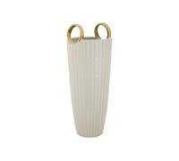 Paris prix Vase décoratif céramique - Blanc et or