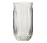 Vase Design en Verre Ligné 30cm Transparent
