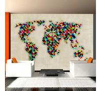 Paris Prix World Map a Kaleidoscope of Colors 154 x 200 cm