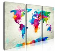 Paris Prix World Map: An Explosion of Colors - 40 x 60 cm