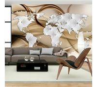 Paris Prix World Map White & Diamonds