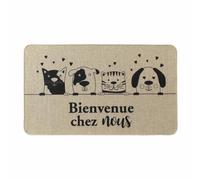 Douceur d'Intérieur, Tapis Rectangle (45 x 75 cm) Zamis Marron, Tissé Imprimé