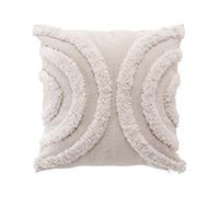 Douceur d'Intérieur Coussin déco Zita Tufté déhoussable polycoton 40x40 cm Naturel