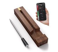 Paris-Rhône - Thermomètre sans fil - Autonomie 36h, Boîtier de charge en bambou, magnétique, sonde de température cuisson intelligente sans fil, connectée, barbecue, rotissoire, air fryer, portée 100m