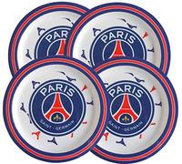 Paris Saint-Germain 4 x Assiette PSG - Micro ondable - Collection Officielle 22 cm