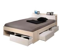 Parisot 1530L260 Lit CUBA Panneaux de particules Acacia Clair/Blanc 170 x 220 x 79,5 cm